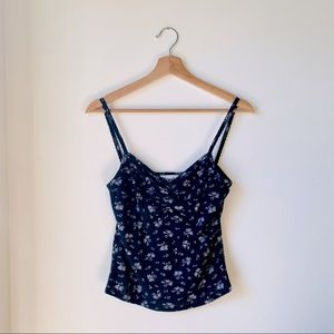 Rouje Edmond top, black floral, size 38